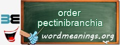 WordMeaning blackboard for order pectinibranchia